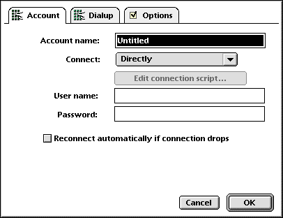 account window