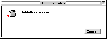 [Modem status window]