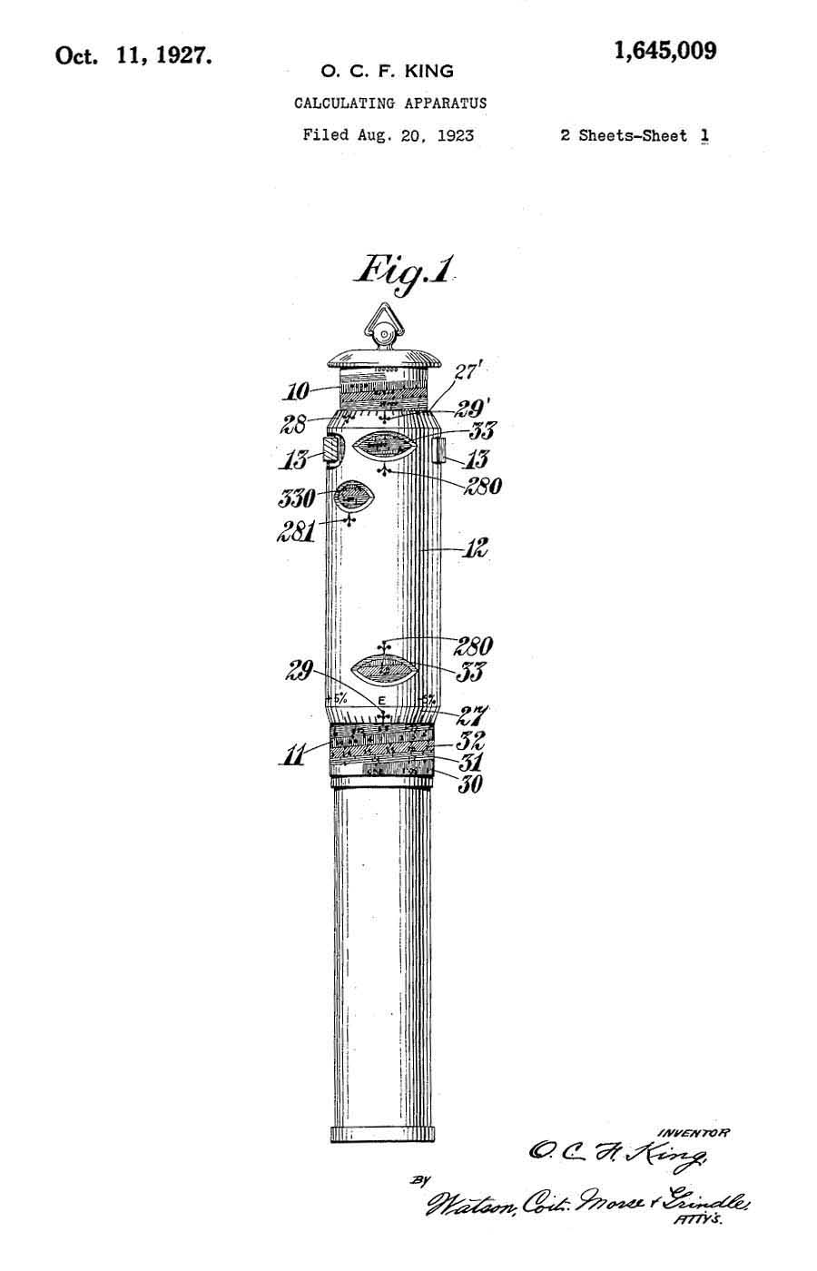 Patent Page 1 with Figure 1